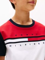 Kids' Colorblock Flag Stripe T-Shirt - Optic White #71J4315 - Image 2