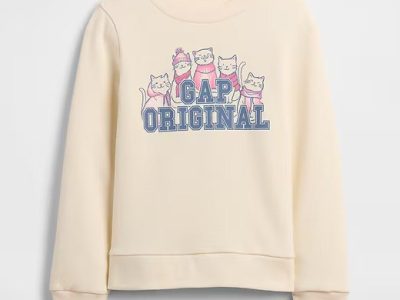 Girl Kids Gap Graphic Sweatshirt - Cat
