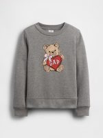 Girl Kids Gap Graphic Sweatshirt - Bear Print