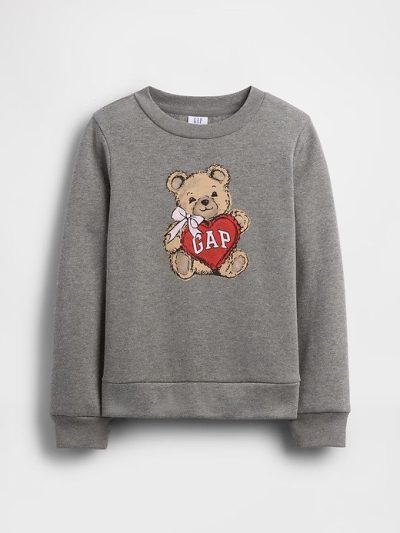 Girl Kids Gap Graphic Sweatshirt - Bear Print - Image 1