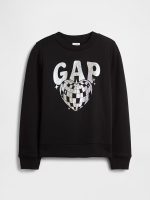Girl Kids Gap Graphic Sweatshirt - Disco Ball Silver