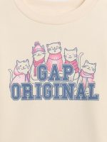 Girl Kids Gap Graphic Sweatshirt - Cat - Image 2