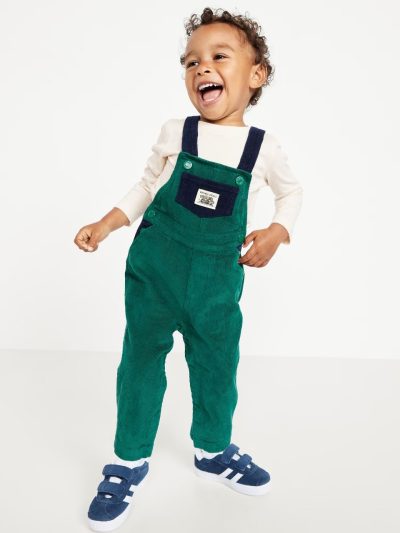 Long-Sleeve T-Shirt and Corduroy Overalls Set for Baby - Botanica - Image 1