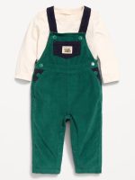 Long-Sleeve T-Shirt and Corduroy Overalls Set for Baby - Botanica - Image 2