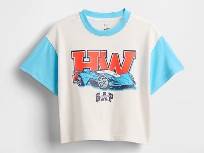 Baby & Toddler Oversized Hot Wheels Graphic T-Shirt - New Off White