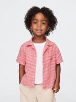 Baby & Toddler Linen-Cotton Cabana Shirt - Sassy Pink