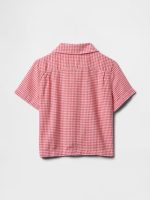 Baby & Toddler Linen-Cotton Cabana Shirt - Sassy Pink - Image 3