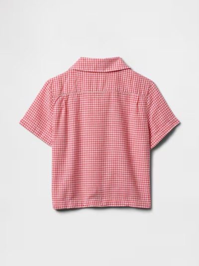 Baby & Toddler Linen-Cotton Cabana Shirt - Sassy Pink - Image 3
