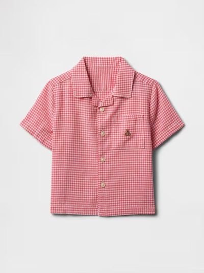Baby & Toddler Linen-Cotton Cabana Shirt - Sassy Pink - Image 2