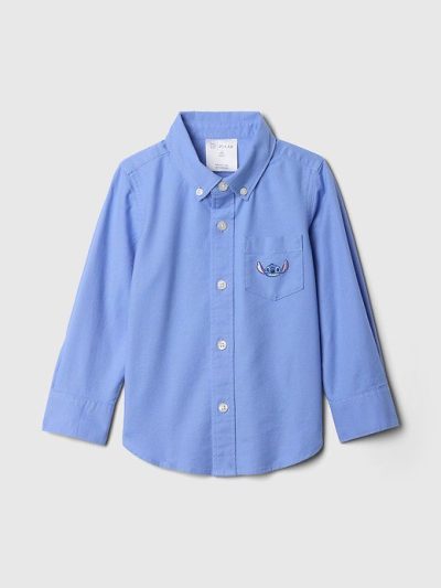 Gap × Disney Baby & Toddler Oxford Shirt - Shirting Blue - Image 1