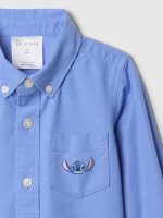 Gap × Disney Baby & Toddler Oxford Shirt - Shirting Blue - Image 3