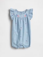 Baby Peter Rabbit™ Chambray Shorty One-Piece - Chambray Carrot
