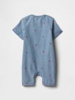 Baby Peter Rabbit™ Chambray Shorty One-Piece - Chambray Print - Image 2