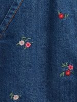 Baby & Toddler Denim Ruffle Skirtall - Floral - Image 4