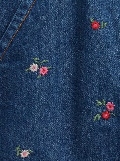 Baby & Toddler Denim Ruffle Skirtall - Floral - Image 4