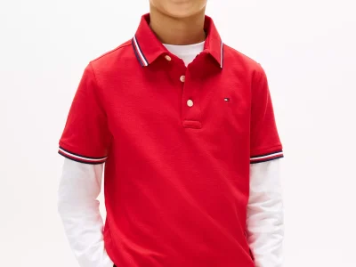 Kids' Tommy Wicking Polo - Primary Red #71J4428