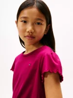 Kids' Lettuce-Trim Sleeve T-Shirt - Italian Wine #71J4026 - Image 4