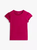 Kids' Lettuce-Trim Sleeve T-Shirt - Italian Wine #71J4026 - Image 2