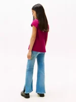 Kids' Lettuce-Trim Sleeve T-Shirt - Italian Wine #71J4026 - Image 3