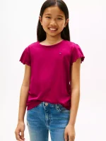 Kids' Lettuce-Trim Sleeve T-Shirt - Italian Wine #71J4026