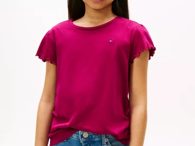 Kids' Lettuce-Trim Sleeve T-Shirt - Italian Wine #71J4026
