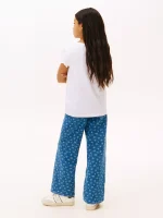 Kids' Lettuce-Trim Sleeve T-Shirt - Optic White #71J4026 - Image 3