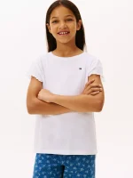Kids' Lettuce-Trim Sleeve T-Shirt - Optic White #71J4026