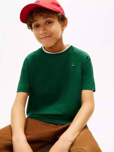 BOY Kids' Everyday Crewneck T-Shirt - Ornamental Green#71J4179 - Image 3