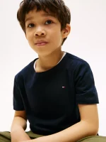 BOY Kids' Everyday Crewneck T-Shirt - Navy #71J4179 - Image 3