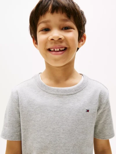 BOY Kids' Everyday Crewneck T-Shirt - Grey Heather #71J4179 - Image 3