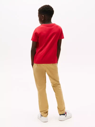 BOY Kids' Everyday Crewneck T-Shirt - Primary Red #71J4179 - Image 3