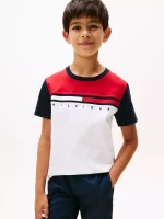 Kids' Colorblock Flag Stripe T-Shirt - Optic White #71J4315