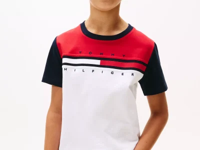 Kids' Colorblock Flag Stripe T-Shirt - Optic White #71J4315