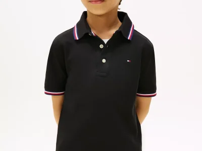 Kids' Tommy Wicking Polo - Black #71J4428