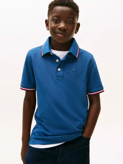 Kids' Tommy Wicking Polo - Anchor blue #71J4428 - Image 1