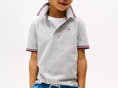 Kids' Tommy Wicking Polo - Grey Heather #71J4428
