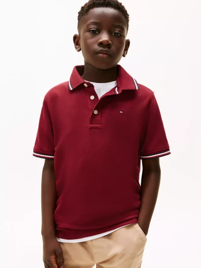 Kids' Tommy Wicking Polo - Rouge #71J4428 - Image 1