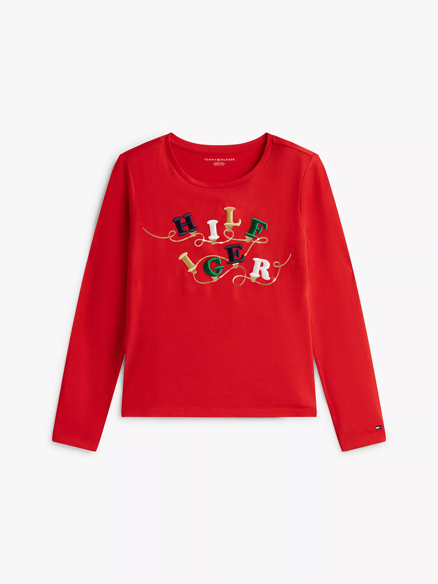 71J4594_XNL_alternate10 Kids' Hilfiger String Light T-Shirt-Deep Crimson - Image 2