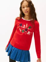 Kids' Hilfiger String Light T-Shirt-Deep Crimson