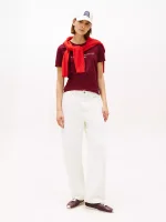 Long-Sleeve Crewneck Favorite T-Shirt-Deep Rouge# 76J4888-VLP - Image 2
