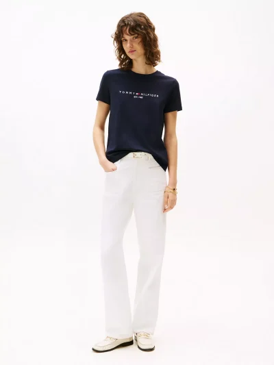 Long-Sleeve Crewneck Favorite T-Shirt-Fresh-Navy#76J4888-FAP - Image 2