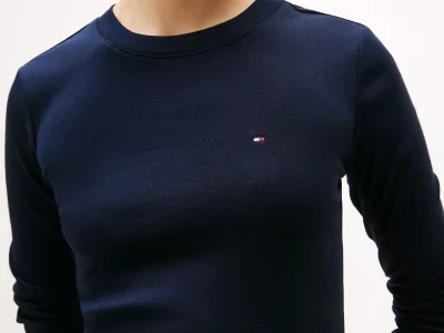 Long-Sleeve Crewneck Favorite T-Shirt- Navy Blue#76J4889-FAP