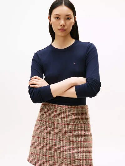 Long-Sleeve Crewneck Favorite T-Shirt- Navy Blue#76J4889-FAP - Image 2