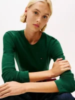 Long-Sleeve Crewneck Favorite T-Shirt-Green#76J4889-L6K - Image 2