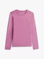 Long-Sleeve Crewneck Favorite T-Shirt-Misty Plum - Image 2
