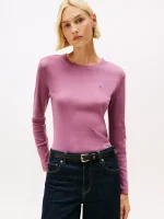 Long-Sleeve Crewneck Favorite T-Shirt-Misty Plum