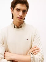 Classic Crewneck Sweater - Beige #78J8322 - Image 3