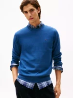 Classic Crewneck Sweater - Fossil Blue #78J8322
