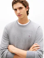 Classic Crewneck Sweater - Grey Heather #78J8322 - Image 3