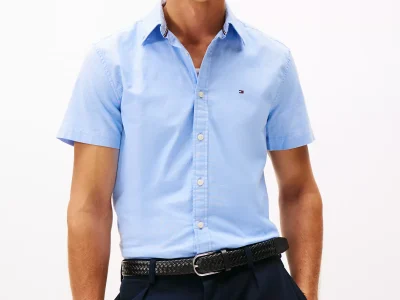 Regular Fit Stretch Oxford Shirt - Provence #78J8436